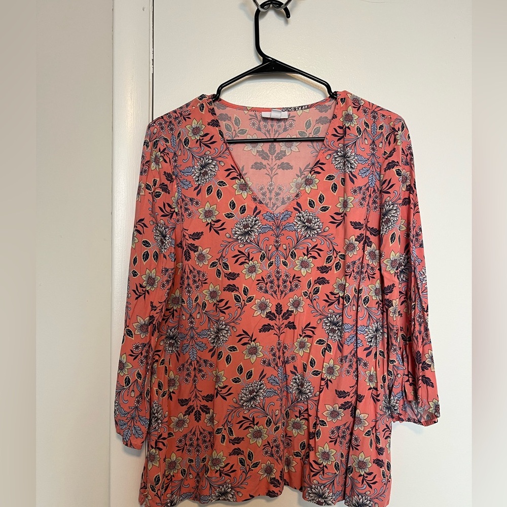 J. Jill Floral V-Neck Top